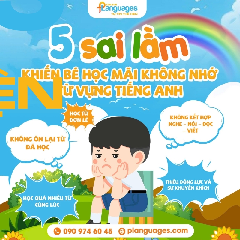 5 sai lam khien be hoc mai khong nho tu vung tieng anh me co biet vi sao be hoc hoai ma van  ??tra chu cho thay ?? khong