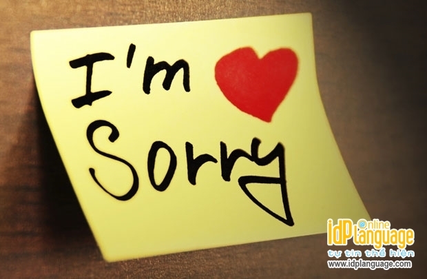Những cách nói xin lỗi một ai đó bằng tiếng anh hay nhất